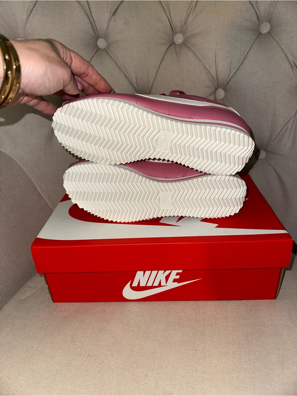Pink Nike Cortez Sneakers - Picture 2 of 6